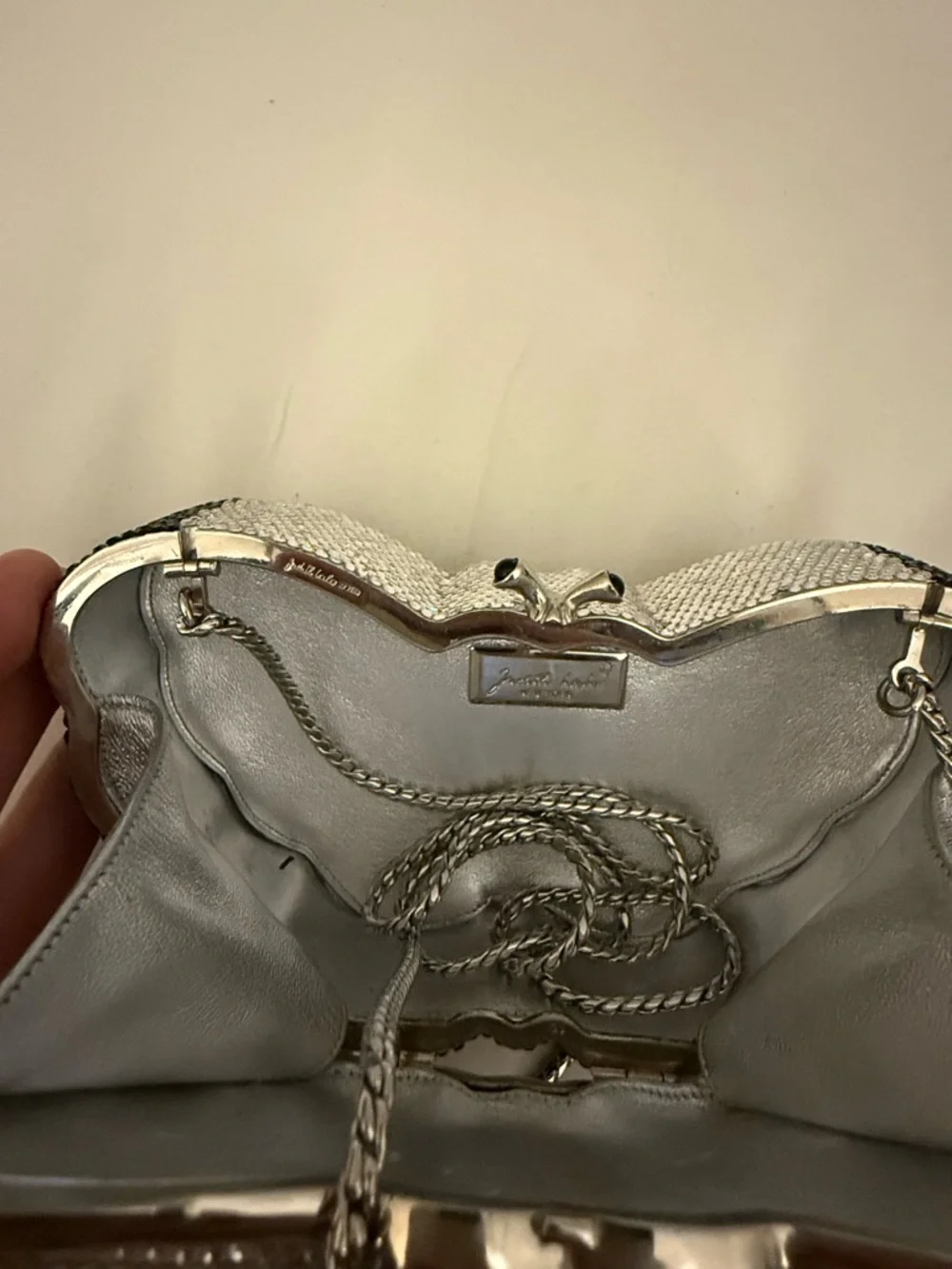 Judith Leiber Black and White Butterfly Clutch